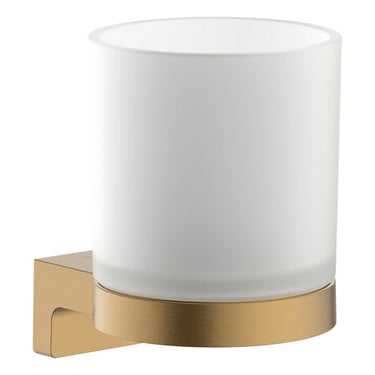hansgrohe AddStoris S bægerholder PVD metal/glas ø68mm m/glas børstet bronze - 1