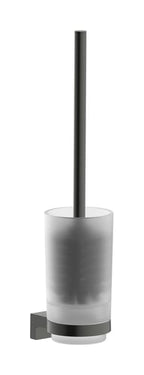 hansgrohe AddStoris S toiletbørste PVD metal/glas holder/skål børstet sort krom - 1