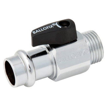 Broen Ballofix med håndtag nippel/pres 1/2 x 15 mm - 1