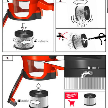 Folde filter t/støvsuger - 1