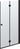 Dansani B101-03 foldedør 200 x 97-99 cm sort/klart glas - 1