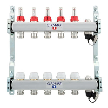 Salus gulvvarmemanifold 12-kreds med flowmeter - 1