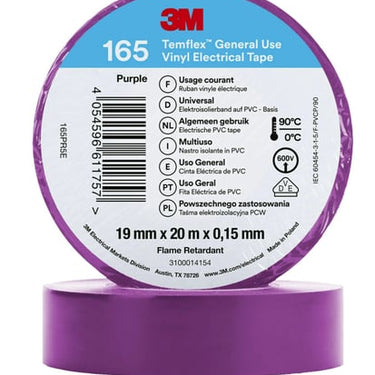 Temflex el vinyltape 165 violet 19 mm x 20 m - 1