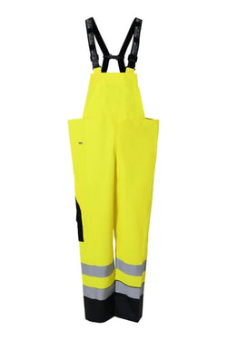 Brandhæmmende Hi-Vis regnoveralls i PU kvalitet str 2XL - 1