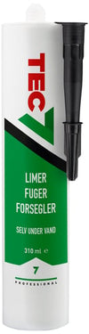 Tec7 lim/fugemasse sort 310ml - 1