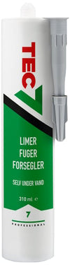 Tec7 lim/fugemasse grå 310ml - 1