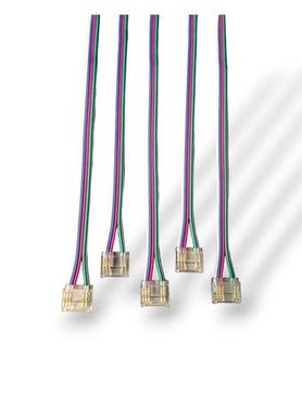 SmartClip til 12mm RGBW COB LED Bånd m. 10cm ledning - 5-pak - 1
