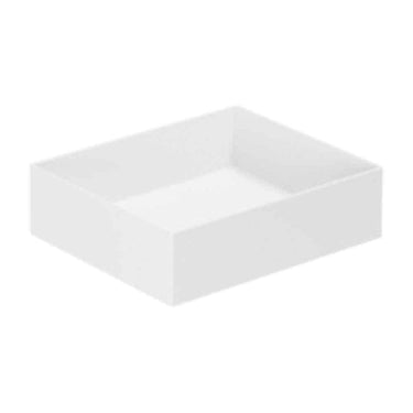 Lavabo Elegance håndvask glaseret porcelæn 450x380x125mm t/bordpl/væg blank hvid - 1