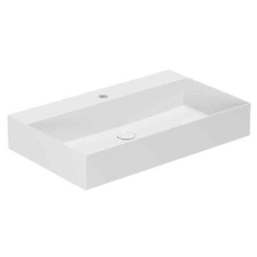 Lavabo Elegance håndvask glaseret porcelæn 610x400x125mm t/bordpl/væg blank hvid - 1