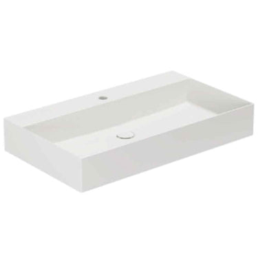 Lavabo Elegance håndvask glaseret porcelæn 810x400x125mm t/bordpl/væg blank hvid - 1