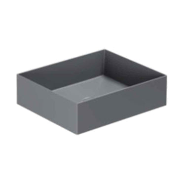 Lavabo Elegance håndvask matglaseret porcelæn 450x380x125mm t/bordpl/væg Antracit - 1