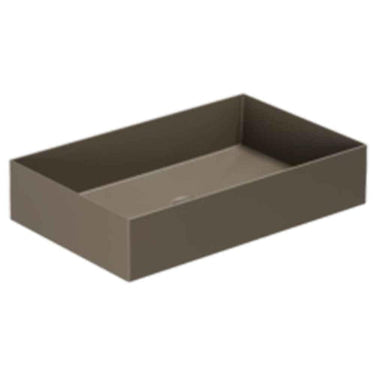 Lavabo Elegance håndvask matglaseret porcelæn 600x380x125mm t/bordpl/væg Cocoa - 1