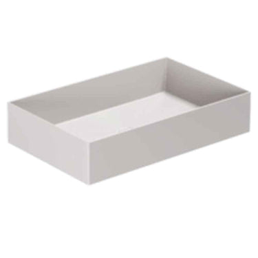 Lavabo Elegance håndvask matglaseret porcelæn 600x380x125mm t/bordpl/væg Ash - 1