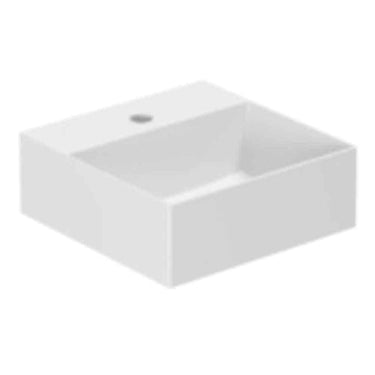 Lavabo Elegance håndvask matglaseret porcelæn 350x350x125mm t/bordpl/væg Cotton - 1