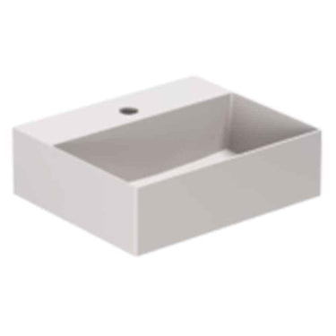Lavabo Elegance håndvask matglaseret porcelæn 420x350x125mm t/bordpl/væg Ash - 1