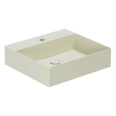 Lavabo Elegance håndvask matglaseret porcelæn 500x450x125mm t/bordpl/væg Perlé - 1