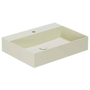 Lavabo Elegance håndvask matglaseret porcelæn 610x400x125mm t/bordpl/væg Perlé - 1