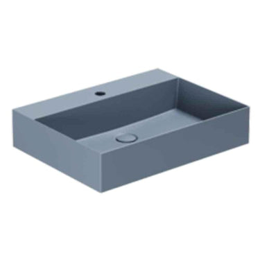 Lavabo Elegance håndvask matglaseret porcelæn 600x450x125mm t/bordpl/væg Royal Blue - 1