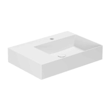 Lavabo Elegance håndvask matglaseret porcelæn 650x450x125mm t/bordpl/væg Cotton - 1