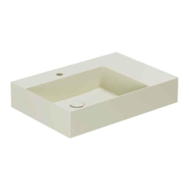 Lavabo Elegance håndvask matglaseret porcelæn 650x450x125mm t/bordpl/væg Perlé - 1