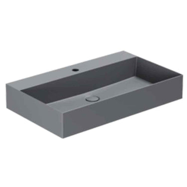Lavabo Elegance håndvask matglaseret porcelæn 750x450x125mm t/bordpl/væg Antracit - 1