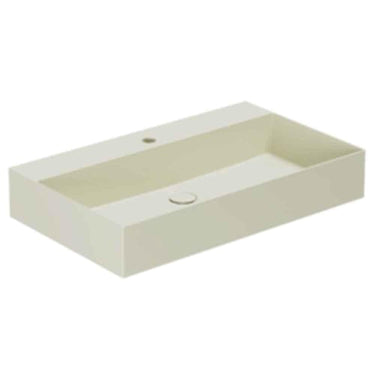 Lavabo Elegance håndvask matglaseret porcelæn 750x450x125mm t/bordpl/væg Perlé - 1