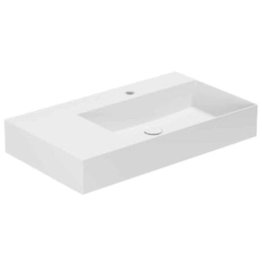 Lavabo Elegance håndvask matglaseret porcelæn 810x460x125mm t/bordpl/væg Cotton - 1