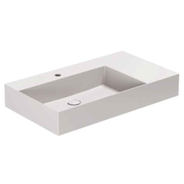Lavabo Elegance håndvask matglaseret porcelæn 810x460x125mm t/bordpl/væg Ash - 1