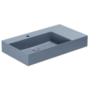 Lavabo Elegance håndvask matglaseret porcelæn 810x460x125mm t/bordpl/væg Royal Blue - 1