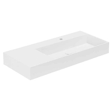 Lavabo Elegance håndvask matglaseret porcelæn 1020x400x125mm t/bordpl/væg Cotton - 1