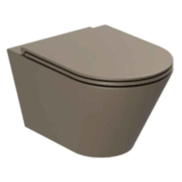 Lavabo Forma hængetoiletskål/sæde matglaseret porcelæn 535x360x370mm t/indb.cist Cocoa - 1