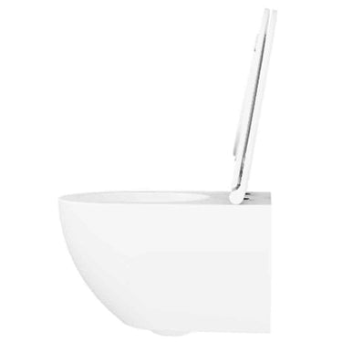 Lavabo Comodo hængetoiletskål/sæde glaseret porcelæn 540x340x360mm t/indb.cist blank hvid - 1