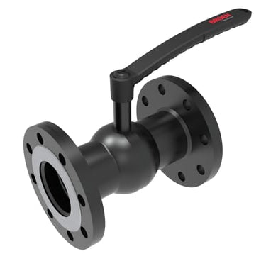 Broen Ballomax kuglehane/håndtag pulverlakeret P235GH DN150 fl/høj sort - 1