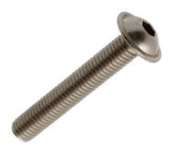 M6X12 ISO 7380 A2 button head skrue med flange fuldt gevind - 1
