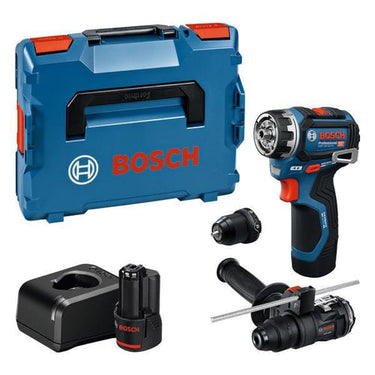 Blå Bosch GSR 12V-32 FC Bore-/Skruemaskine 2x2Ah GFA L-BOXX - 1