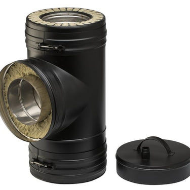 Metalbestos Wood 150 mm t-stykke 90° - 1