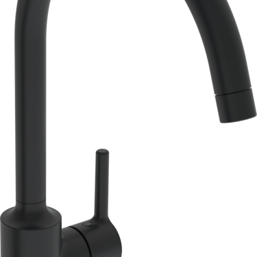 Oras Optima køkkenarmatur et-grebs 247mm mat sort - 1