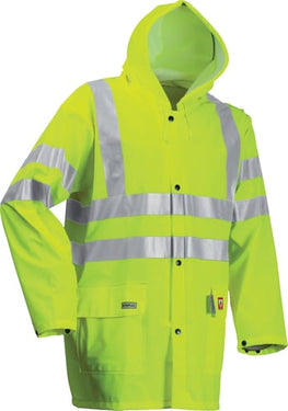 Regnjakke flammehæmmende Hi-Viz Microflex gul str 4XL - 1