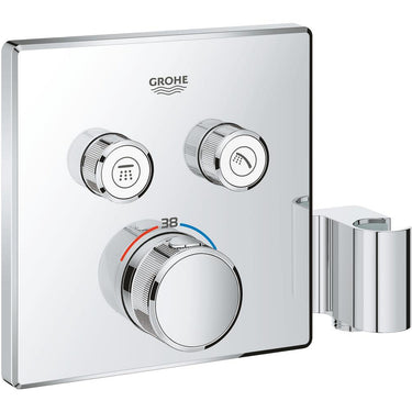 GROHE Grohtherm SmartControl termostat udv. del firkant 2SC krom - 1