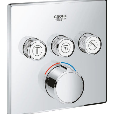 GROHE SmartControl termostat udv. del firkant 3SC krom - 1
