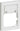 FUGA ramme Softline 63 1,5 modul med tekstmodul hvid - 1