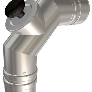 Metalbestos Omega foringsvinkelstykke 90° med inspektionslem Ø80 mm - 1