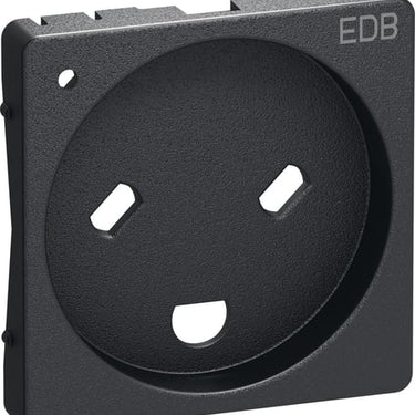 LK FUGA afdækning for EDB stikkontakt 2-polet + DK jord med LED koksgrå - 1