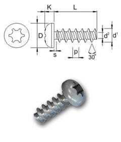 3X16 A2 plas-tech 45 gr pan hovedet T8 - 1