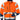 Fristads Hi-Vis sweat jakke kl.3 7426 orange/marine str XL - 1