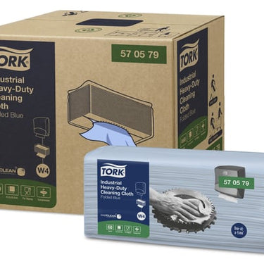 Tork W4 Aftørringsklud Ekstra Kraftig blå 4 pk 60 stk - 1