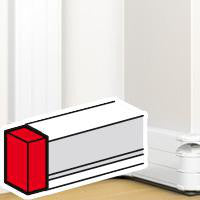Endestykke til installationskanal 50 x 180 mm - 1