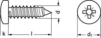 4,2X38 DIN 7981 A4 panhoved pladeskrue Z - 1