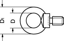 M10 DIN 580 A4 øjebolt - 1