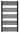 KRISS Space håndklædetørrer 1103x500mm mat sort - 1